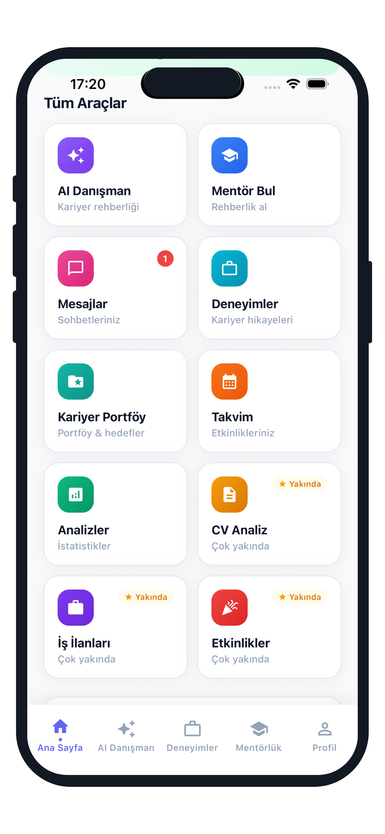Newbie uygulaması - Size Özel ana sayfa